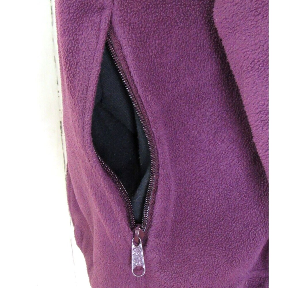 Columbia Women's Size 1X Full Zip Fleece Jacket Purple Toggle Hem Zip Pockets - Picture 8 of 9